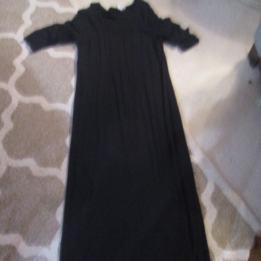 Eileen Fisher Black Women's Maxi Dress vintage  rayon blend usa